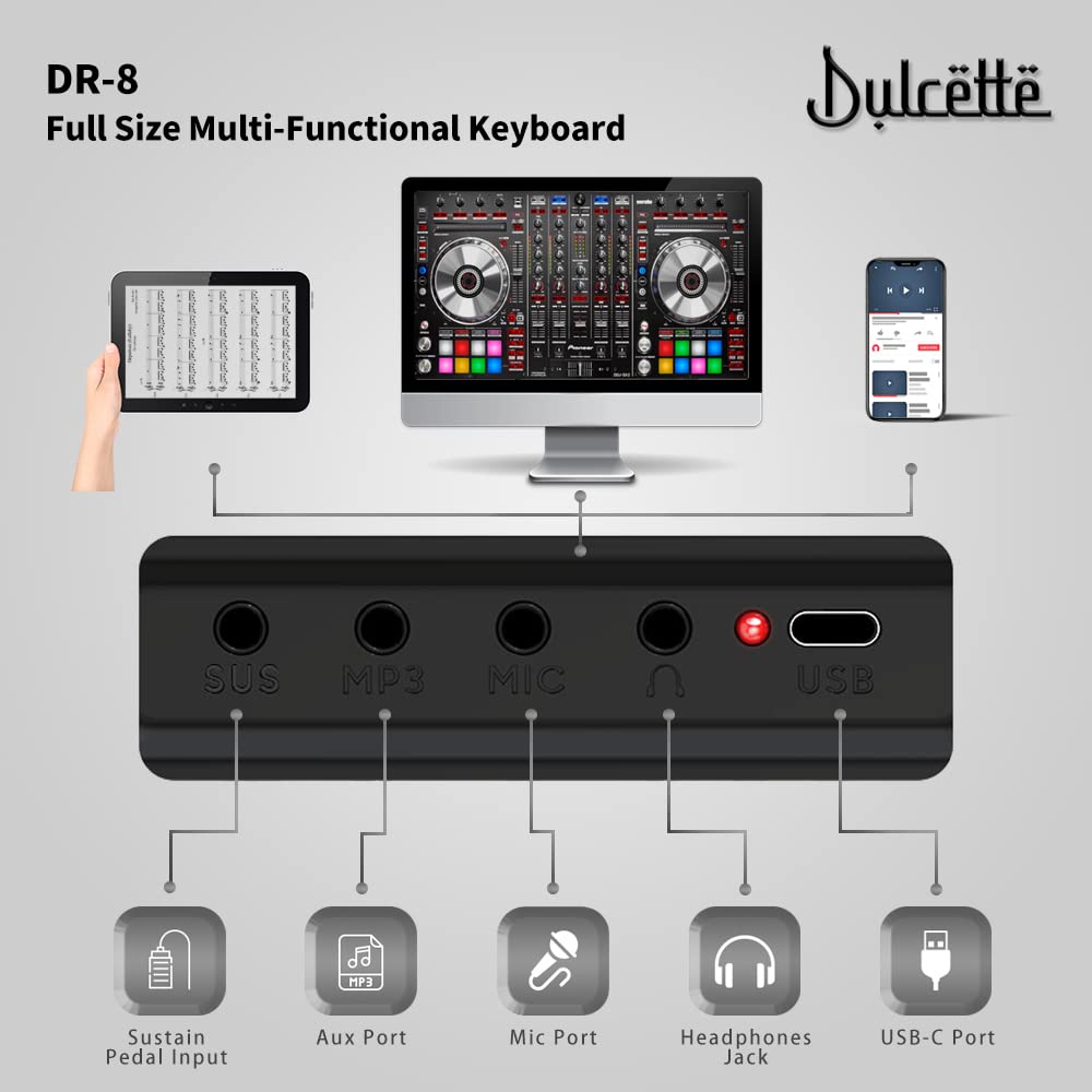 Piano Eléctrico Plegable Dulcette *NUEVO* | 88 Teclas - Imagen 5