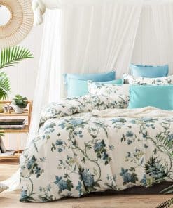 Juego de funda nórdica de algodón 100% estampado floral