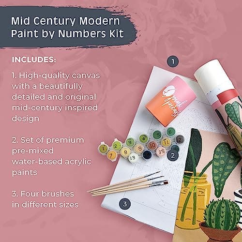 Pink Picasso Kits Pintar por Números Mid Century Modern - Imagen 3