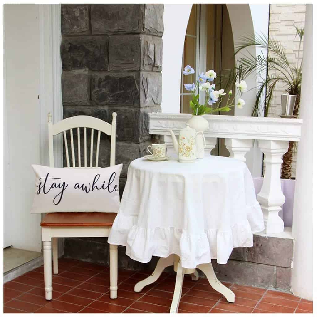 Set de 4 Fundas de Cojín de Granja 12x20 Frase Quédate un - Imagen 6