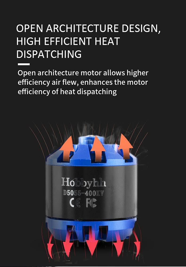 Motor sin escobillas Hobbyhh, 5055-400KV 1420W Motor de - Imagen 6