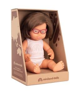 Muñeca Miniland 15'' Niña Caucásica con Síndrome de Down y
