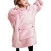 Manta con capucha de usar como sudadera para niños y niñas,