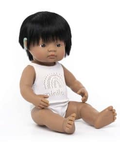Muñeco Miniland 15'' Niño Hispano con Implante Coclear