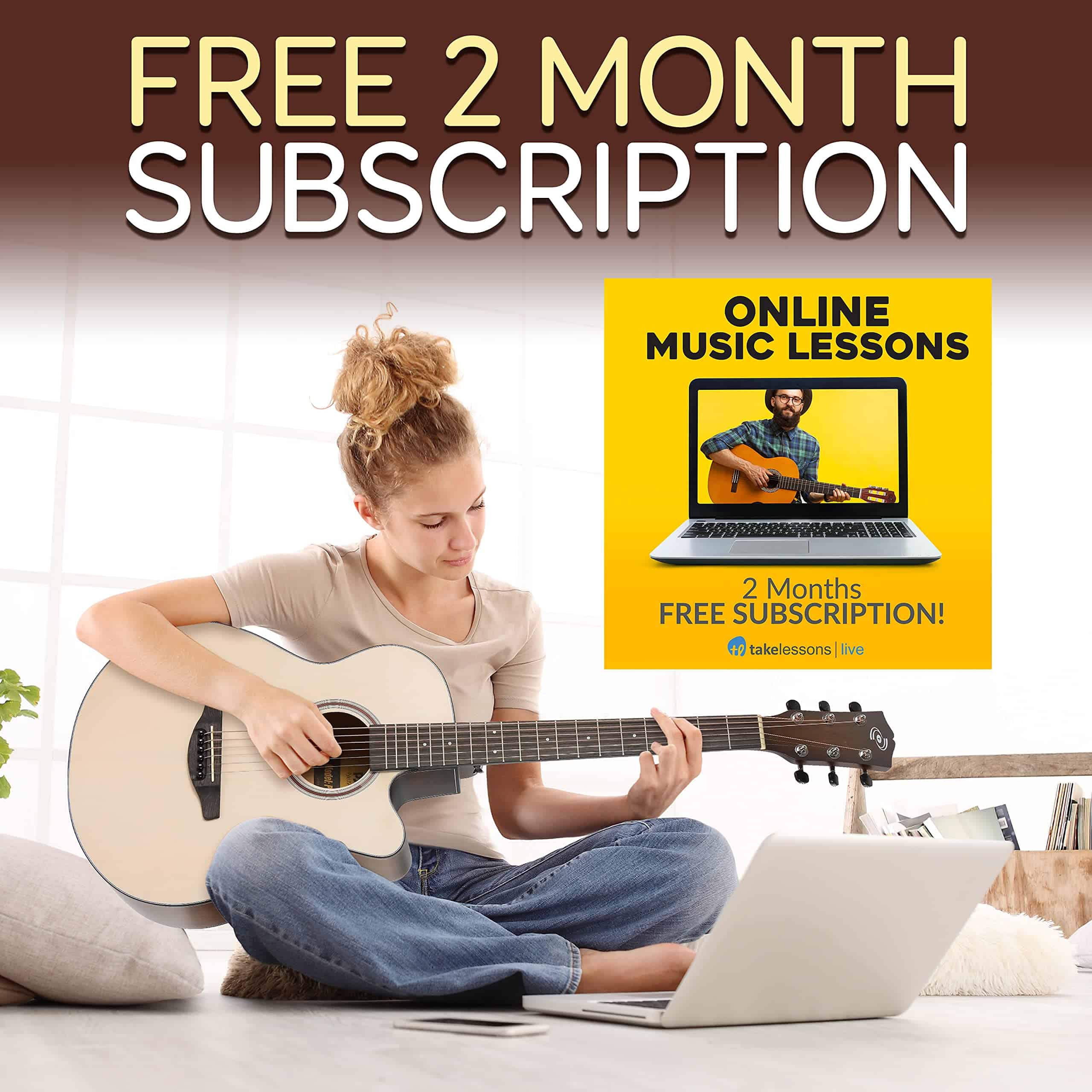 Kit de Guitarra Acústica Premium Pyle, Tapa de Abeto, Corte - Imagen 9