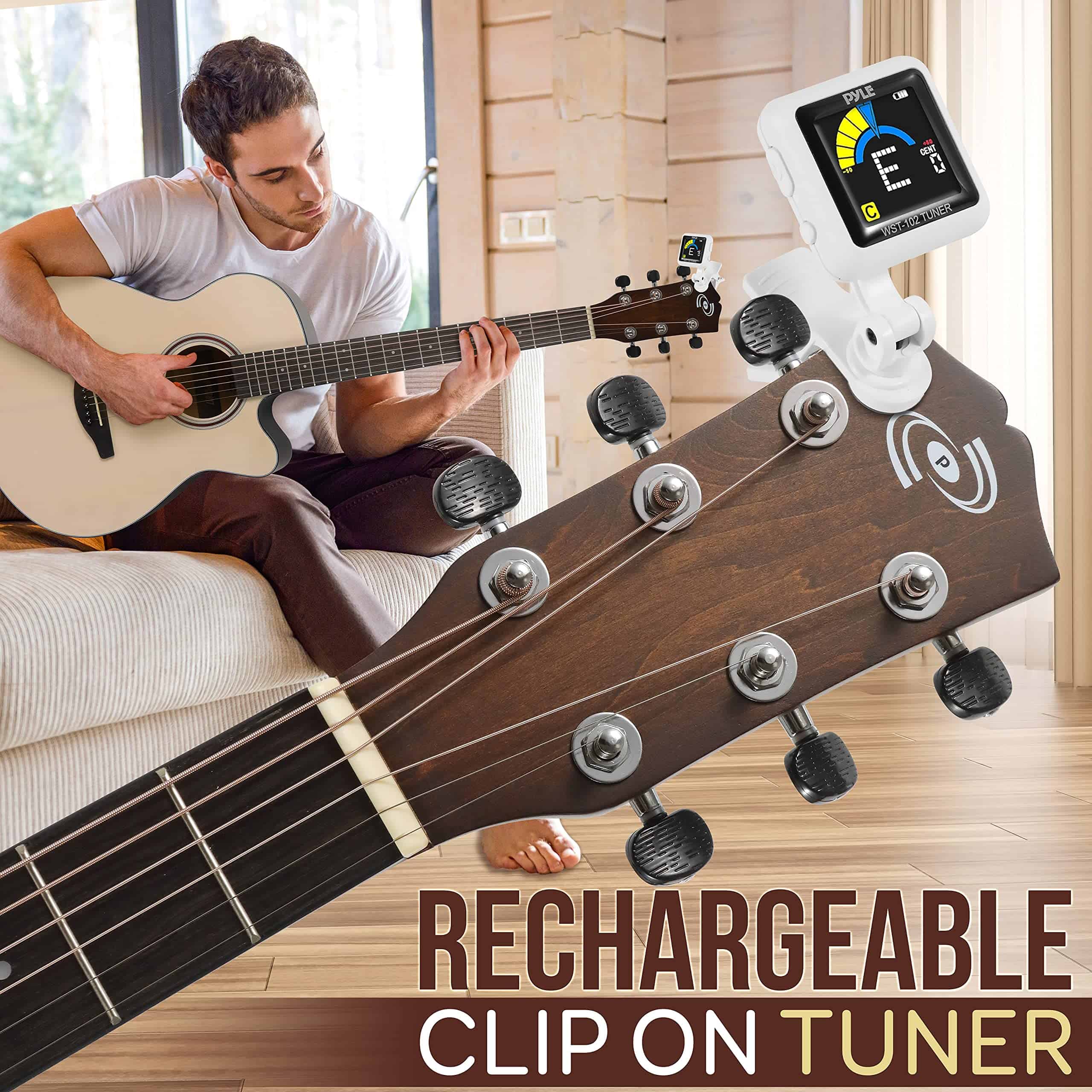 Kit de Guitarra Acústica Premium Pyle, Tapa de Abeto, Corte - Imagen 5