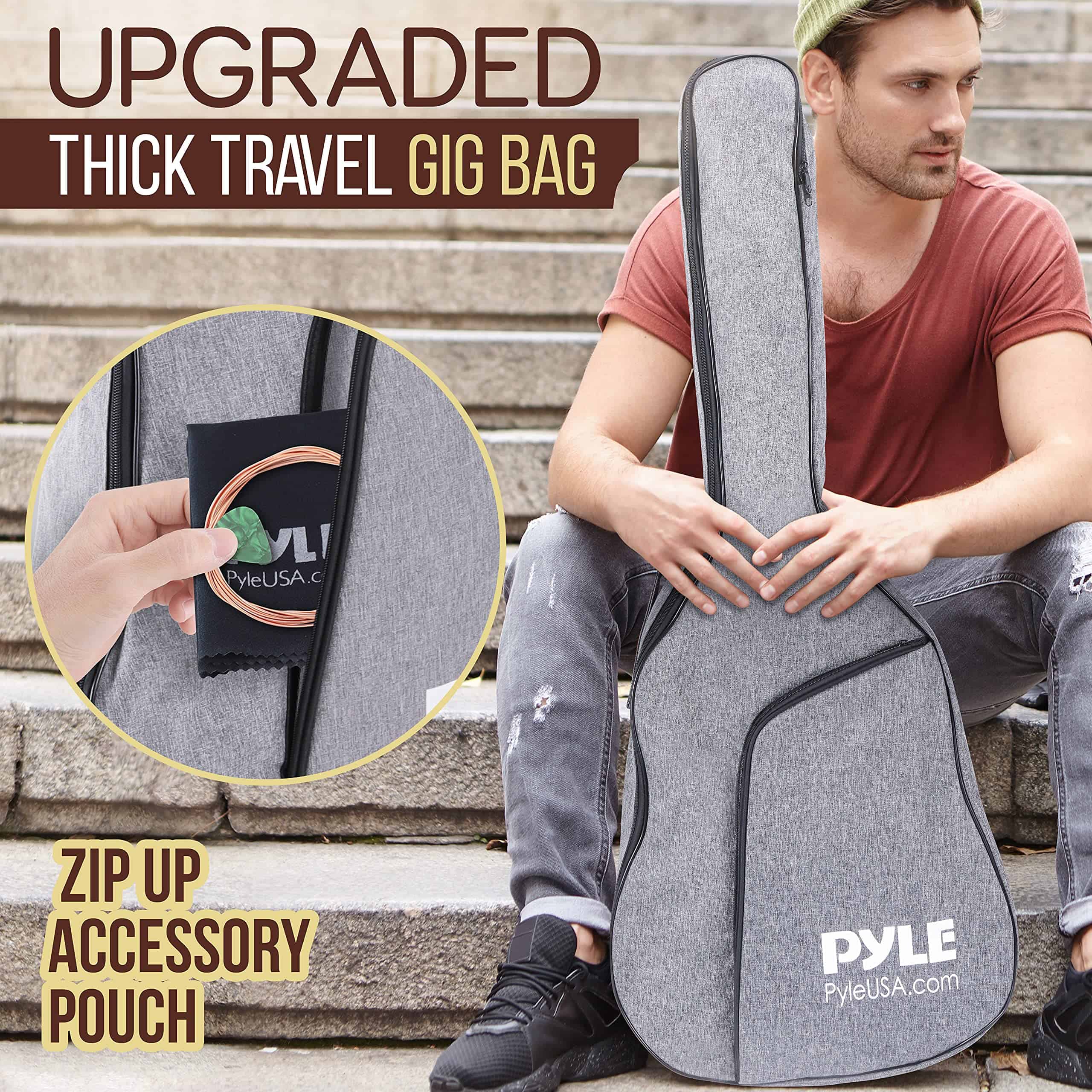 Kit de Guitarra Acústica Premium Pyle, Tapa de Abeto, Corte - Imagen 6