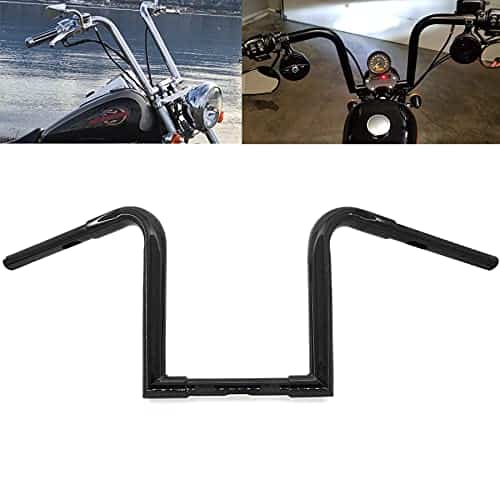 WLZW Gloss Black 1.25 pulgadas (1 1/4 pulgadas) Ape Hangers
