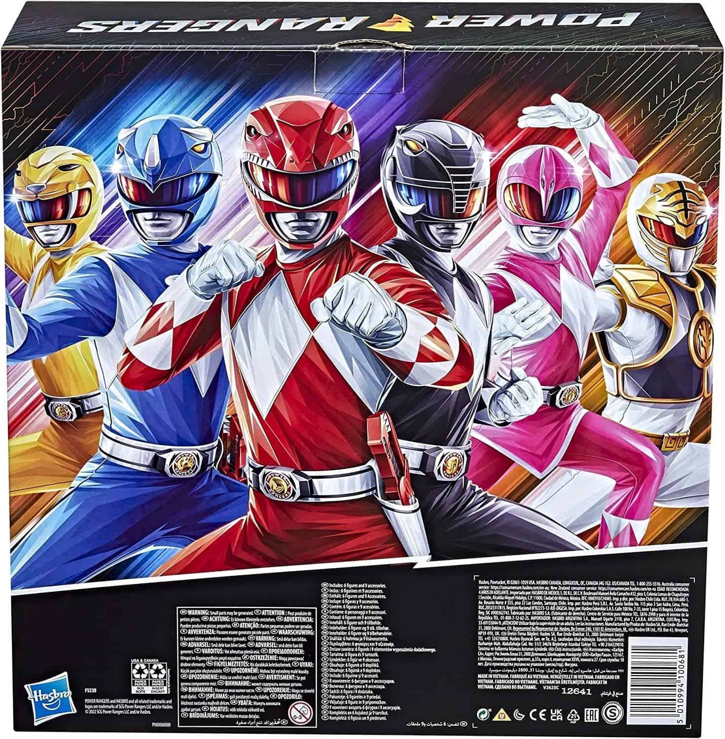 Paquete de 6 Figuras de Acción de 12 Pulgadas Power Rangers - Imagen 8