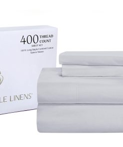Juego de sábanas de 3 piezas Royale Linens -Plateado