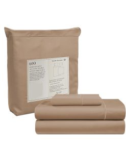 Juego de sábanas 100% algodón 600 TC Twin XL, juego de