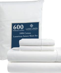 Juego de sábanas blancas de lino Lane tamaño King - 4