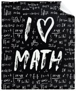 Manta de Franela Lokesvararaja I Love Math Peluda y