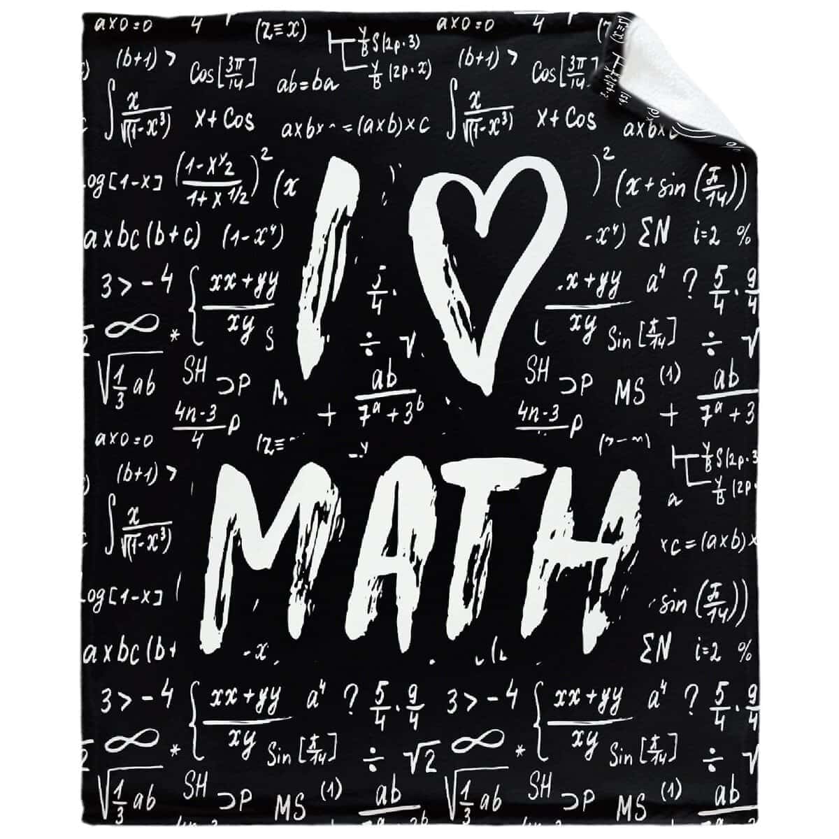 Manta de Franela Lokesvararaja I Love Math Peluda y