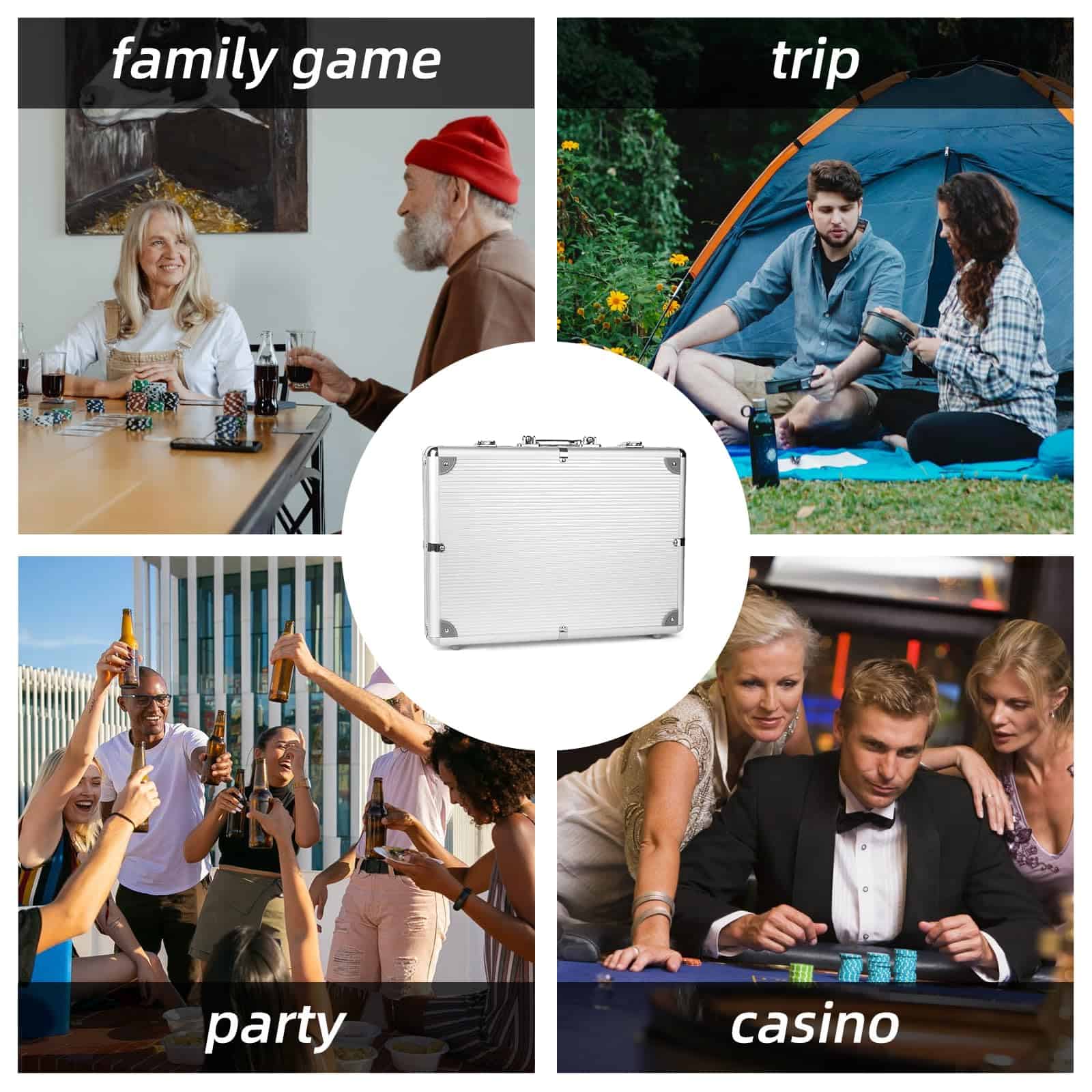 Homwom Juego de Fichas de Póker - 500PCS Fichas de Póker - Imagen 8