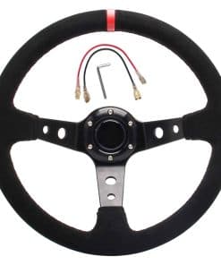 Volante de Carreras Universal Somusen de Gamuza Profunda