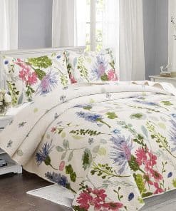 Set de Colchas Florales Jarson para Cama Matrimonial/Queen,