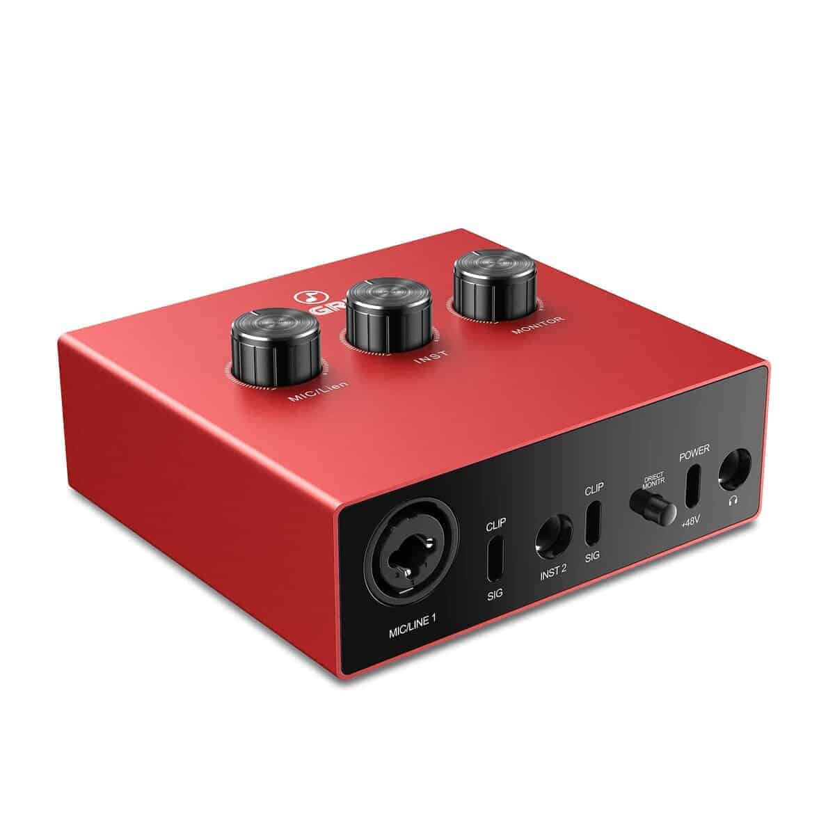 Interfaz de Audio USB con 1x XLR/TRS 1x 1/4" 2X RCA USB,
