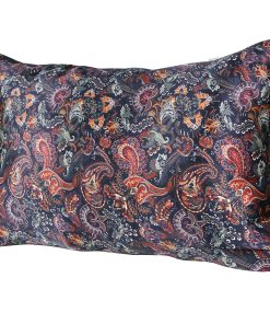 Funda de Almohada de Seda 100% con Estampado Púrpura de