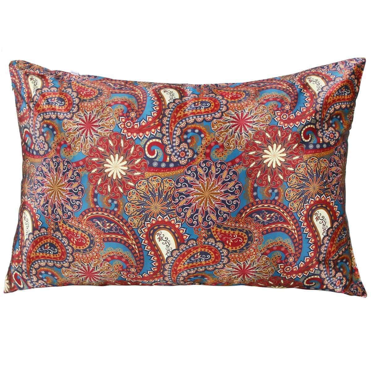 Fundas de Almohada de Seda de Morera MANSPHIL King Rojo