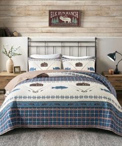 Juego de Edredón Soul & Lane Gone Fishing - Queen con 2