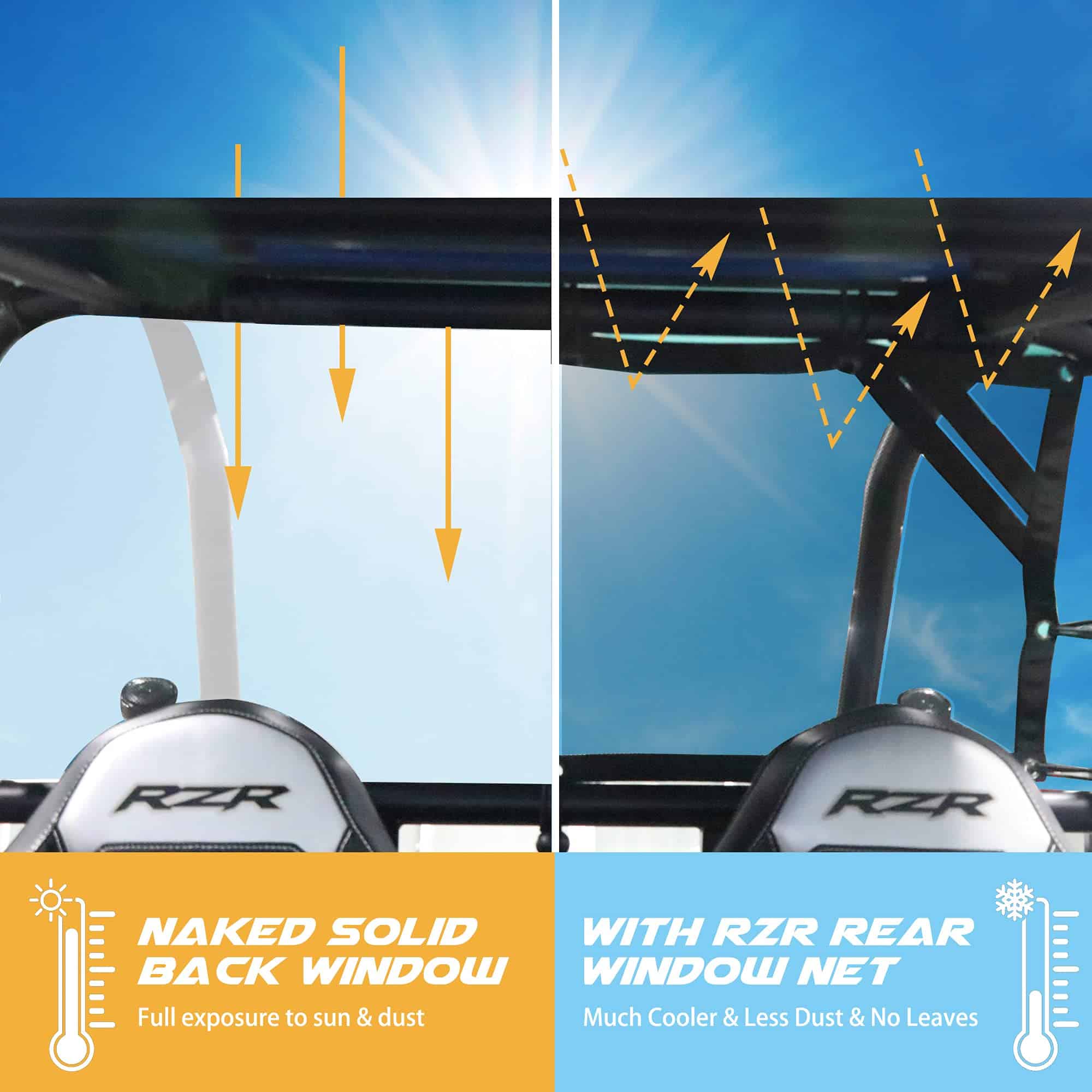 Red protectora de ventana UTV frontal trasera derecha - Imagen 6