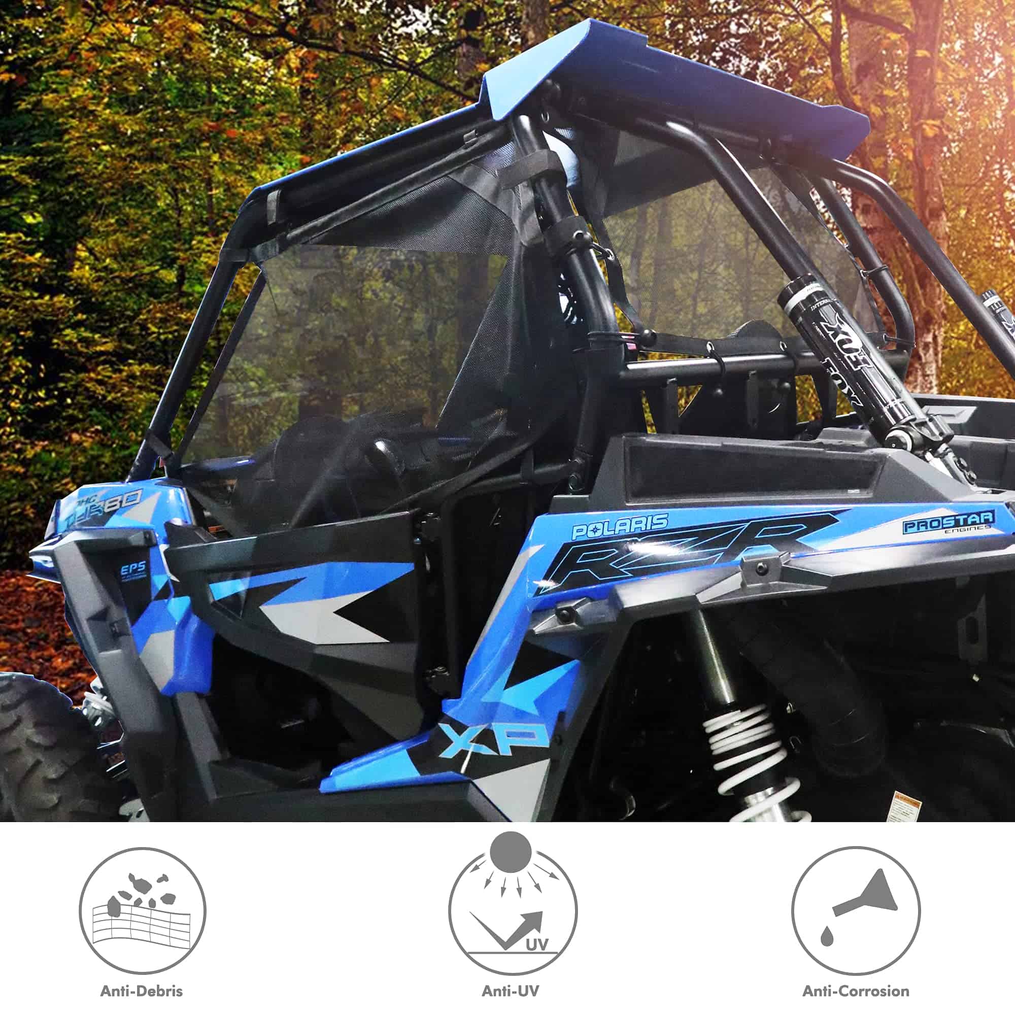 Red protectora de ventana UTV frontal trasera derecha - Imagen 3