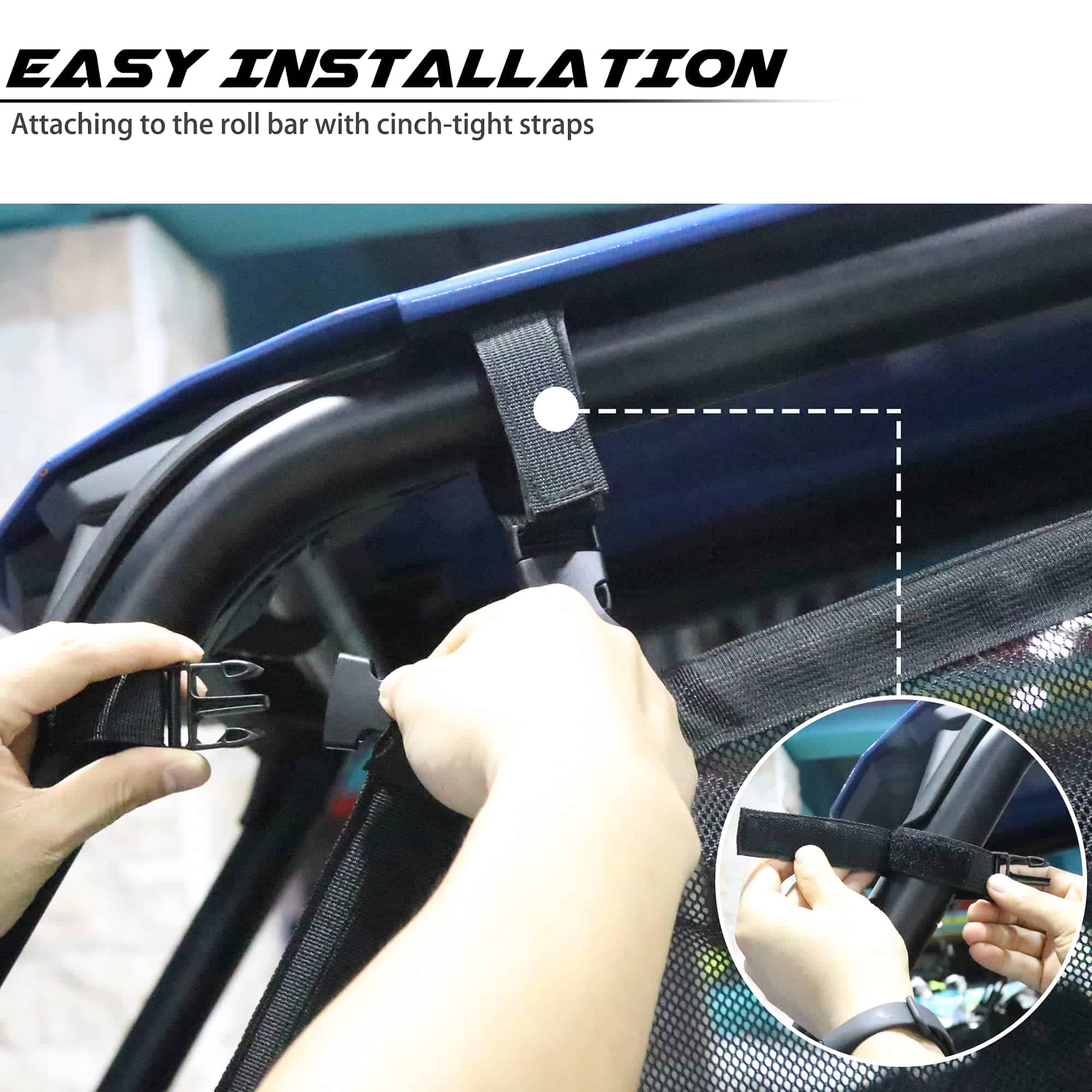 Red protectora de ventana UTV frontal trasera derecha - Imagen 7