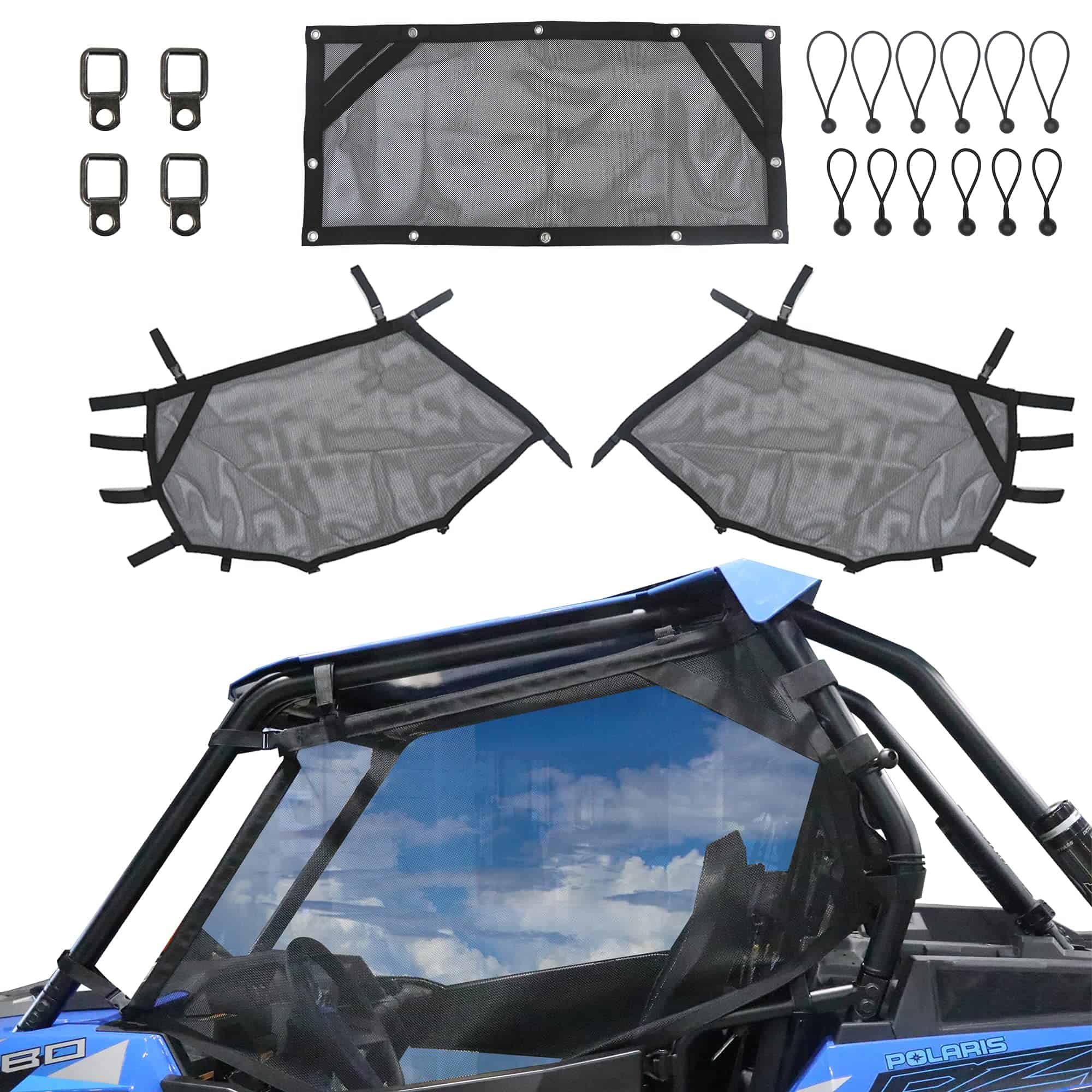 Red protectora de ventana UTV frontal trasera derecha