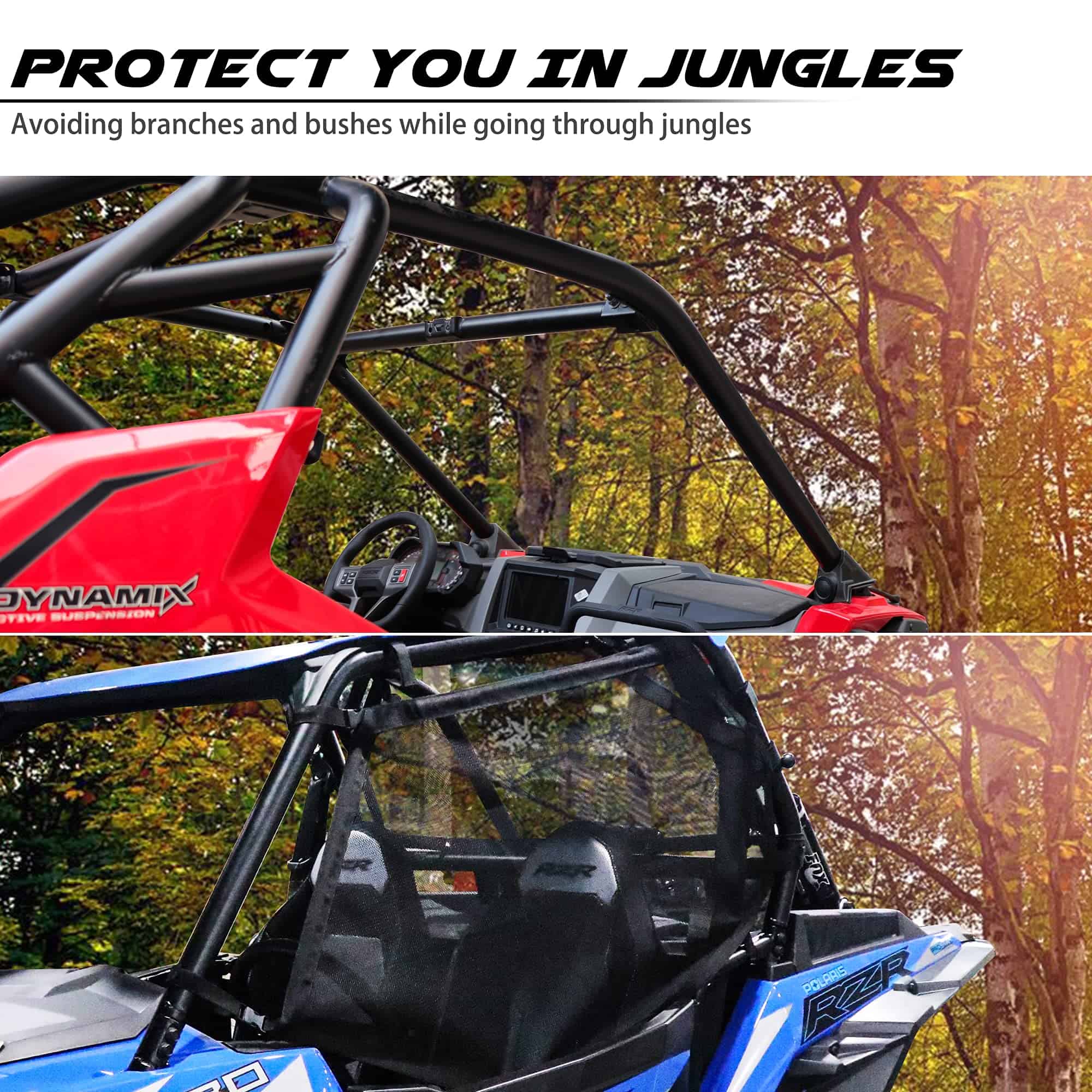 Red protectora de ventana UTV frontal trasera derecha - Imagen 4