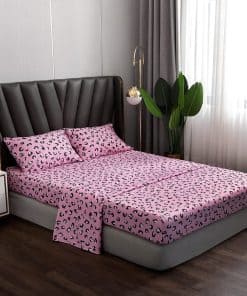 juego de sábanas de leopardo rosa para cama Queen - Cheetah