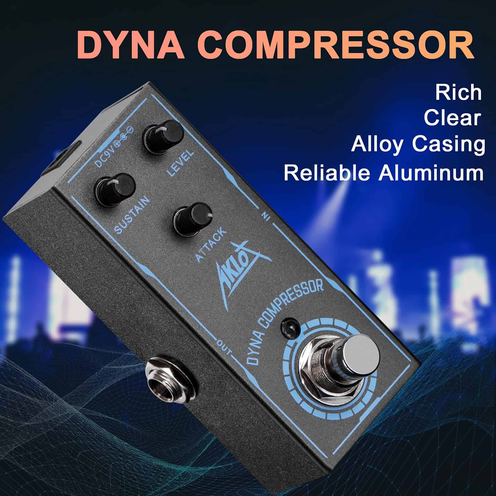 Pedal de Compresor Dyna, Pedales de Efectos para Guitarra - Imagen 9