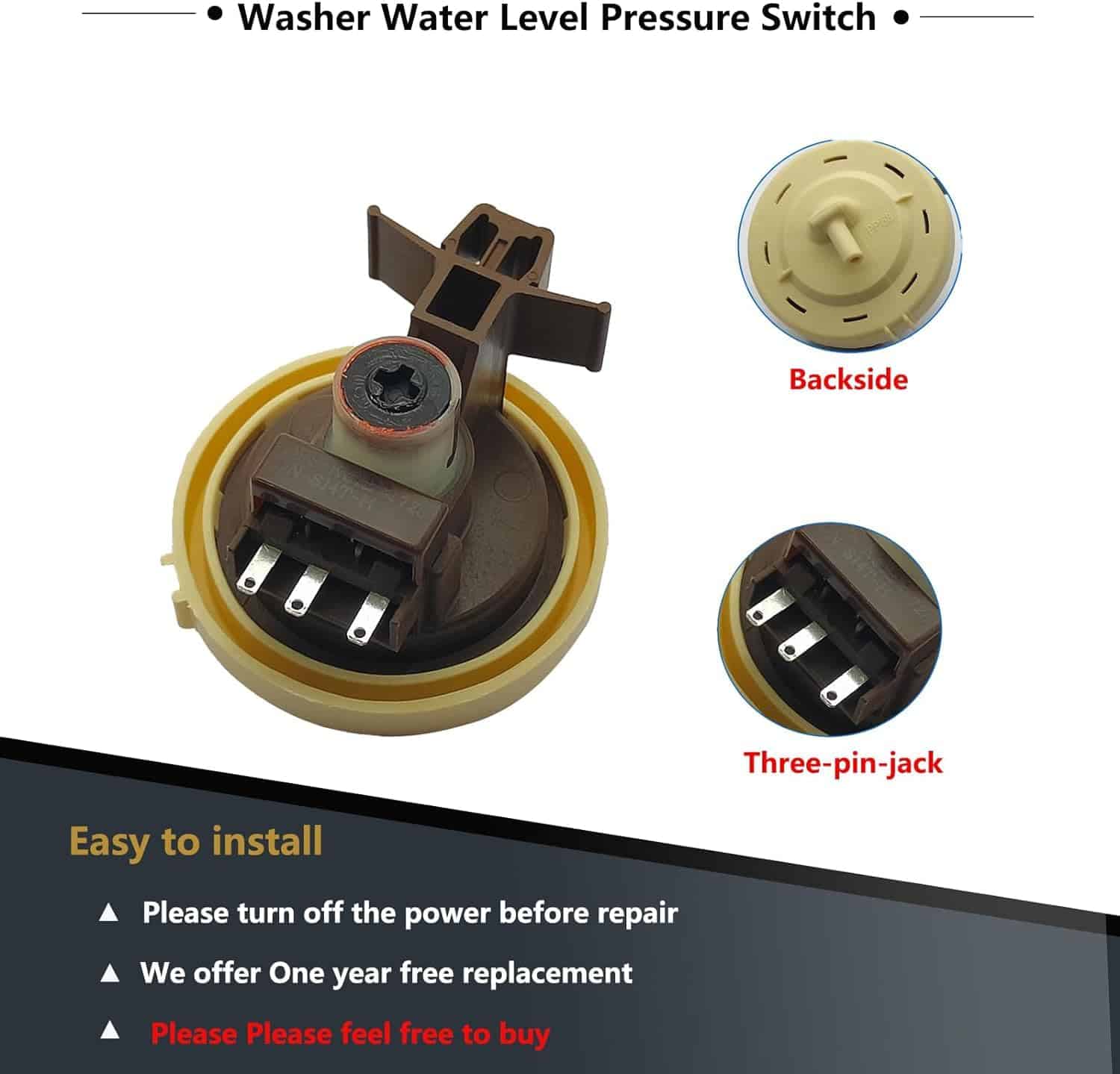 Interruptor de nivel de agua para lavadora DC96-01703B - Imagen 3
