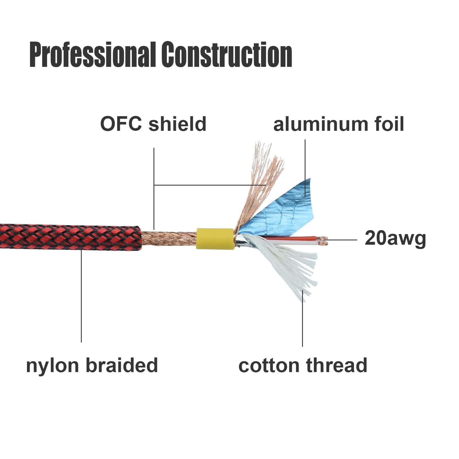 Adaptador de Cable XLR Hembra a 1/4" TRS Equilibrado, 15 - Imagen 5