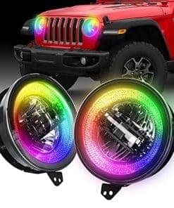Faros LED RGB SPL JL de 9 pulgadas aprobados por DOT con