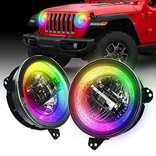 Faros LED RGB SPL JL de 9 pulgadas aprobados por DOT con