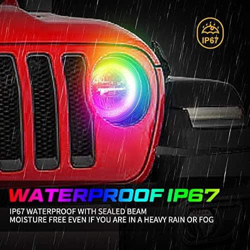 Faros LED RGB SPL JL de 9 pulgadas aprobados por DOT con - Imagen 5