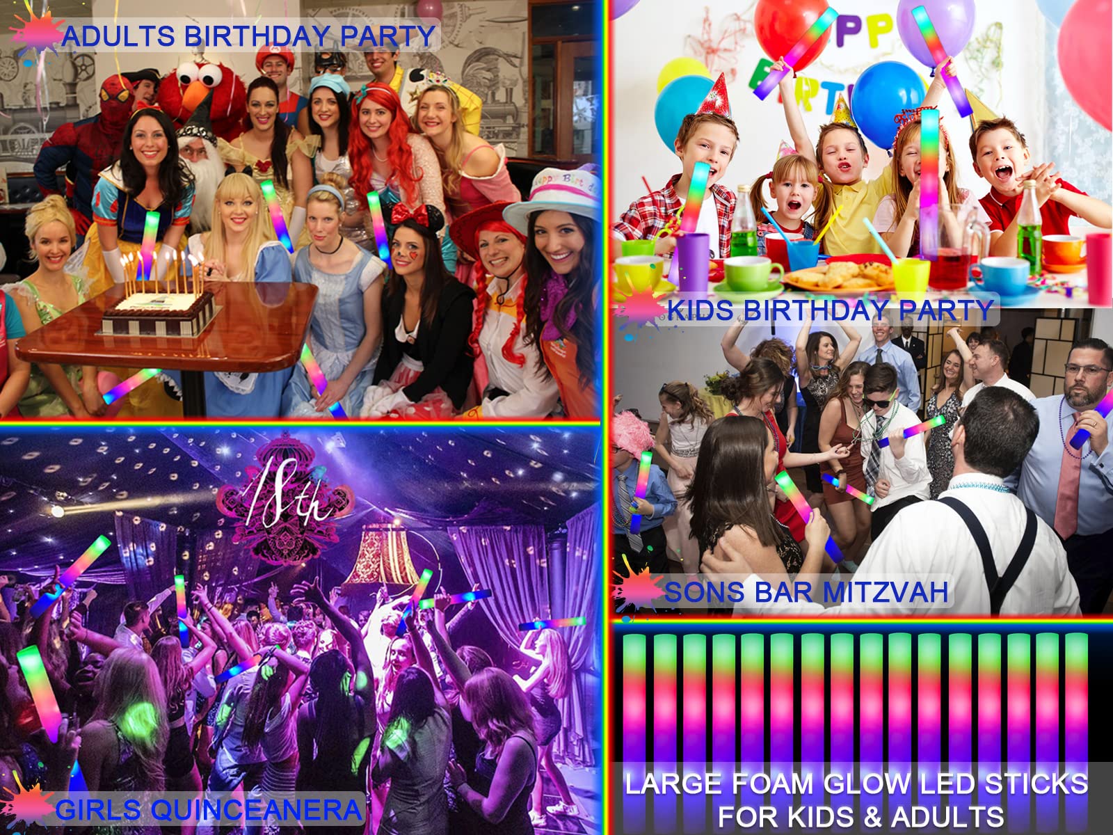 16" Palos luminosos de espuma, 50 PCS, Un éxito como - Imagen 7