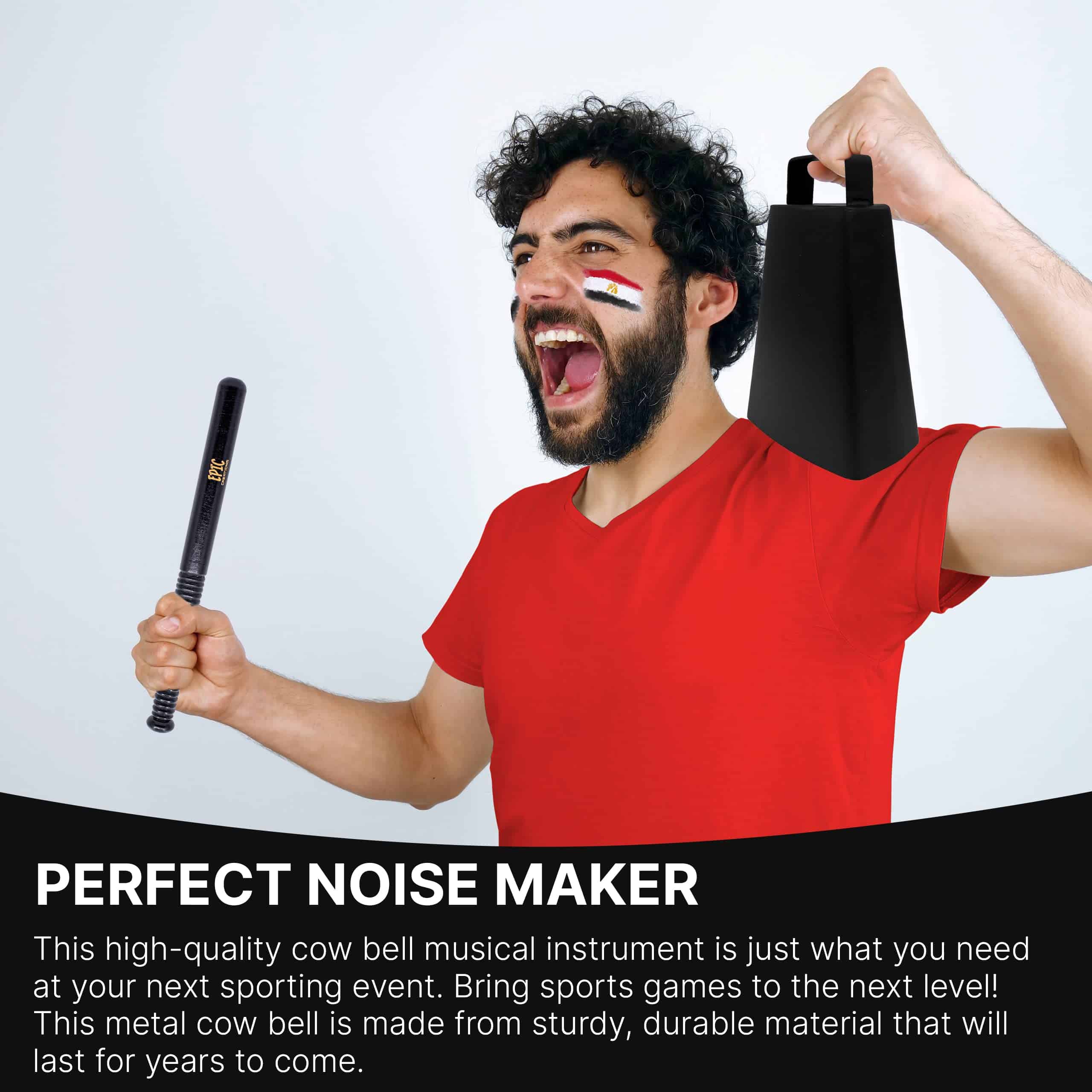 Campana con mango de 7 pulgadas y baqueta para campana de - Imagen 4