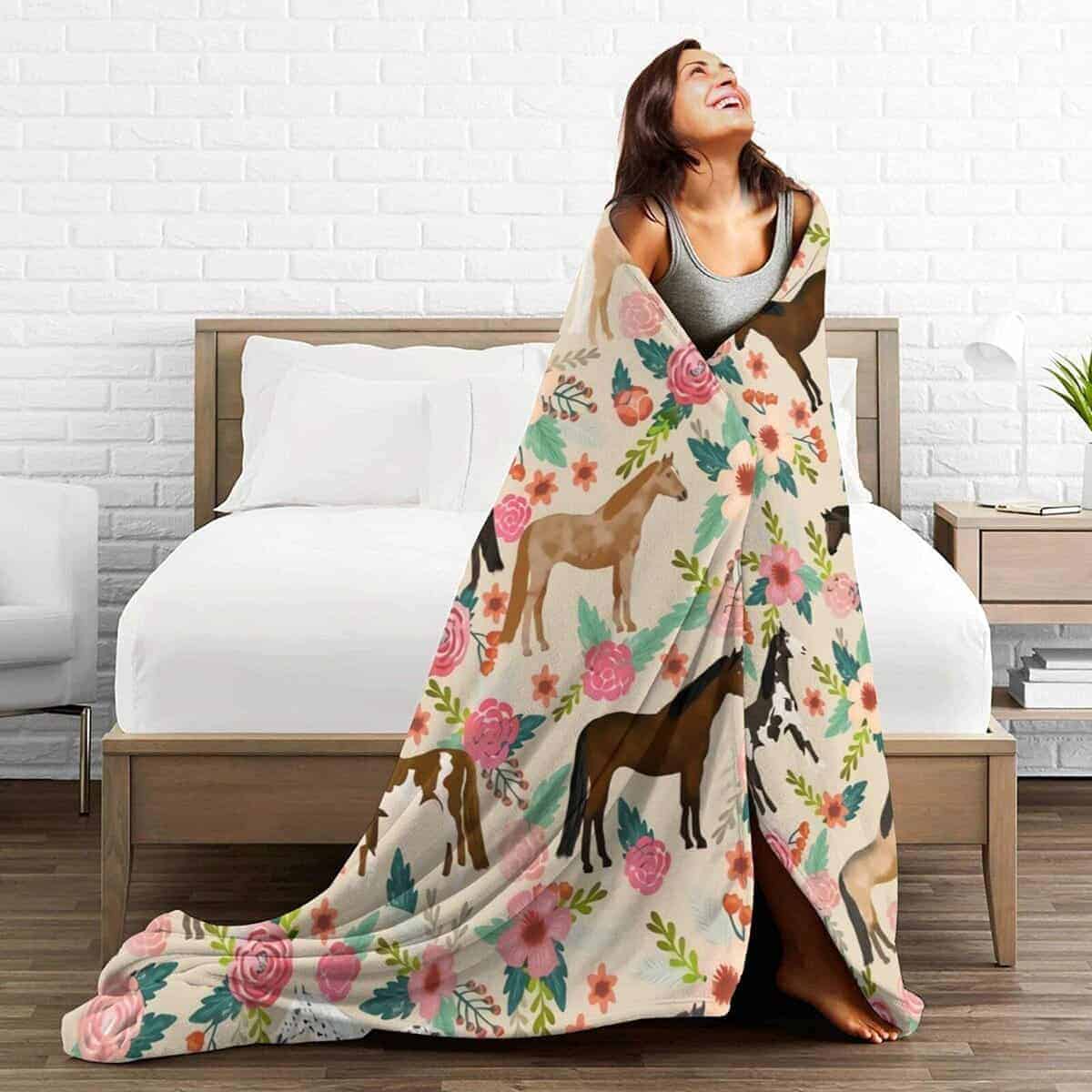 Manta de Franela 3D Knsoiv, Caballos Razas de Caballos - Imagen 6