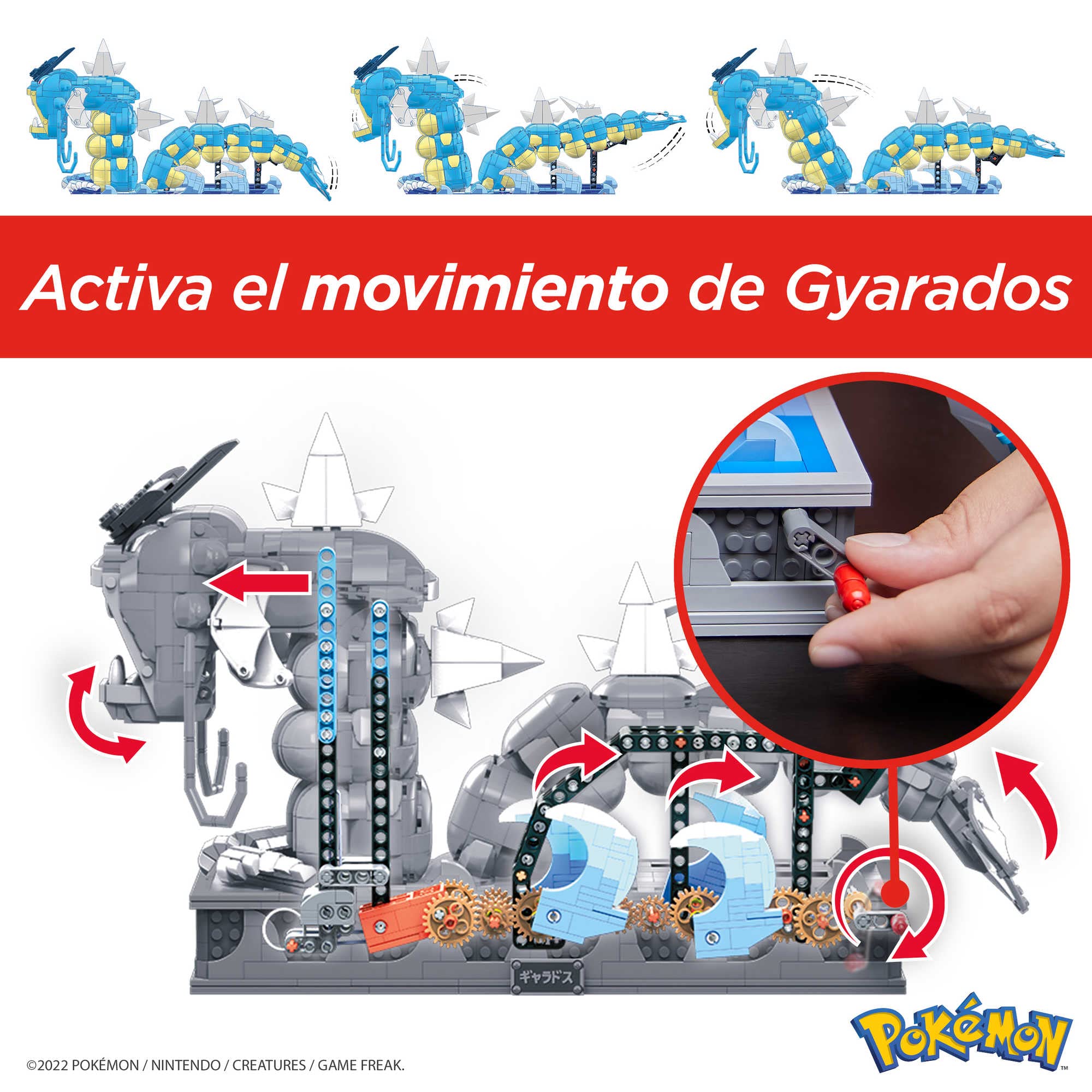 Set de Construcción MEGA de Pok�mon, Gyarados en Movimiento - Imagen 6