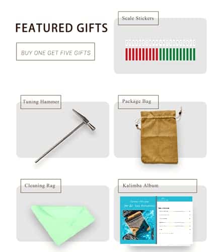 Kalimba Ocean 21 Teclas | Esquina Redonda Resina y Madera - Imagen 7