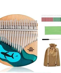 Kalimba Ocean 21 Teclas | Esquina Redonda Resina y Madera