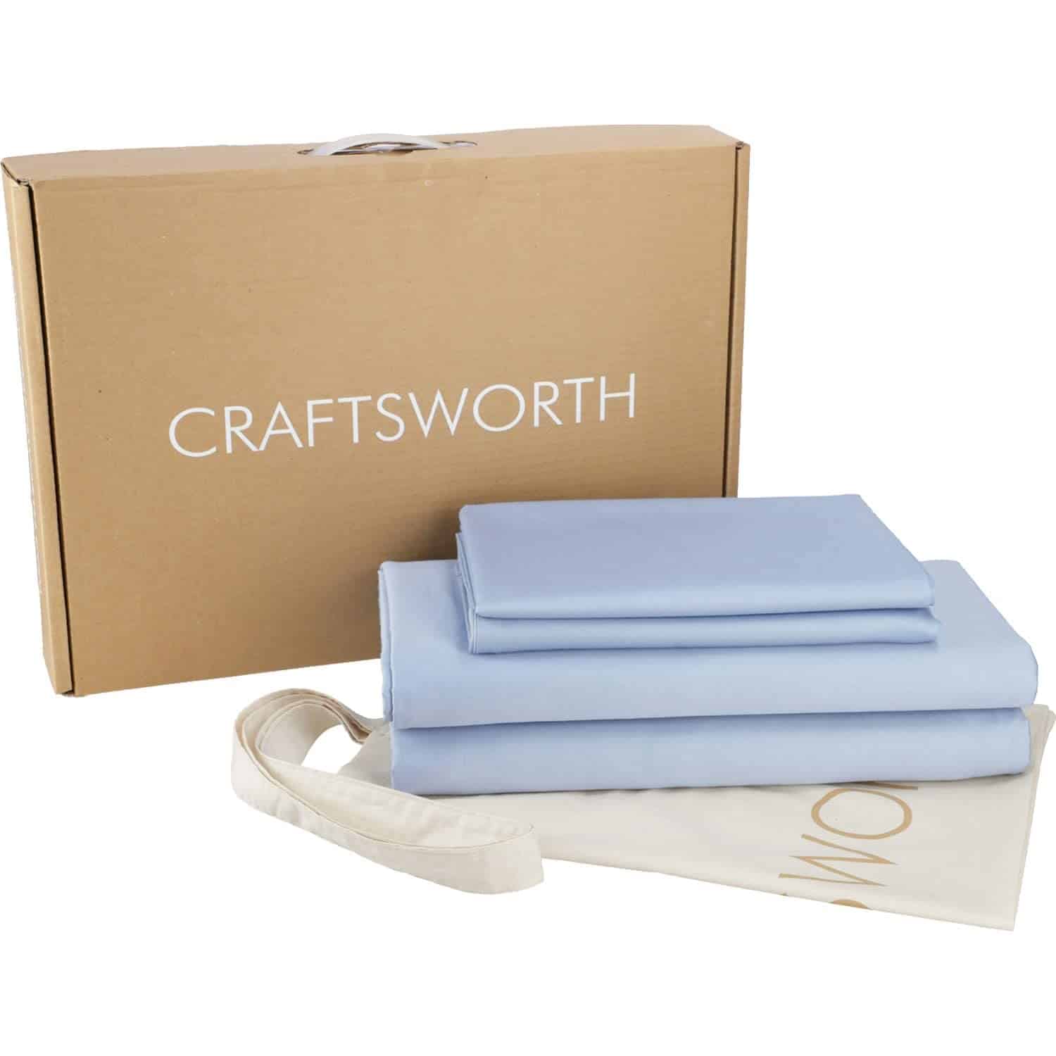 Juego de sábanas de algodón egipcio 100% CRAFTSWORTH Queen