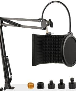 Escudo de Aislamiento de Micrófono con Soporte de Micrófono