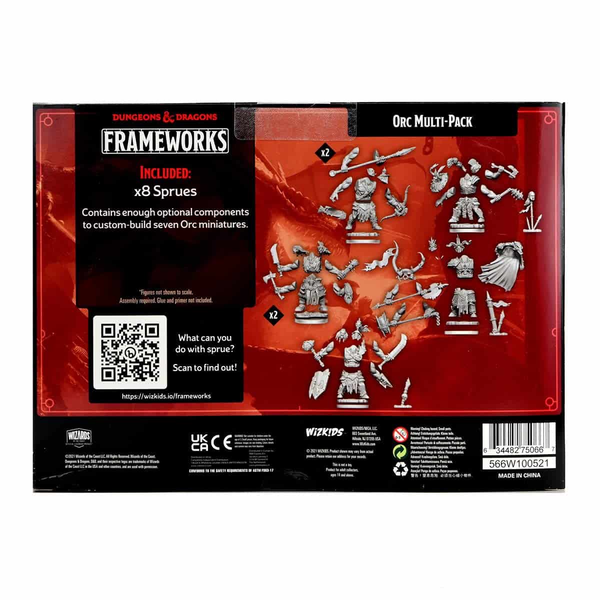 WizKids D&D Frameworks: Orcs - Sin pintar y desarmado - Imagen 3