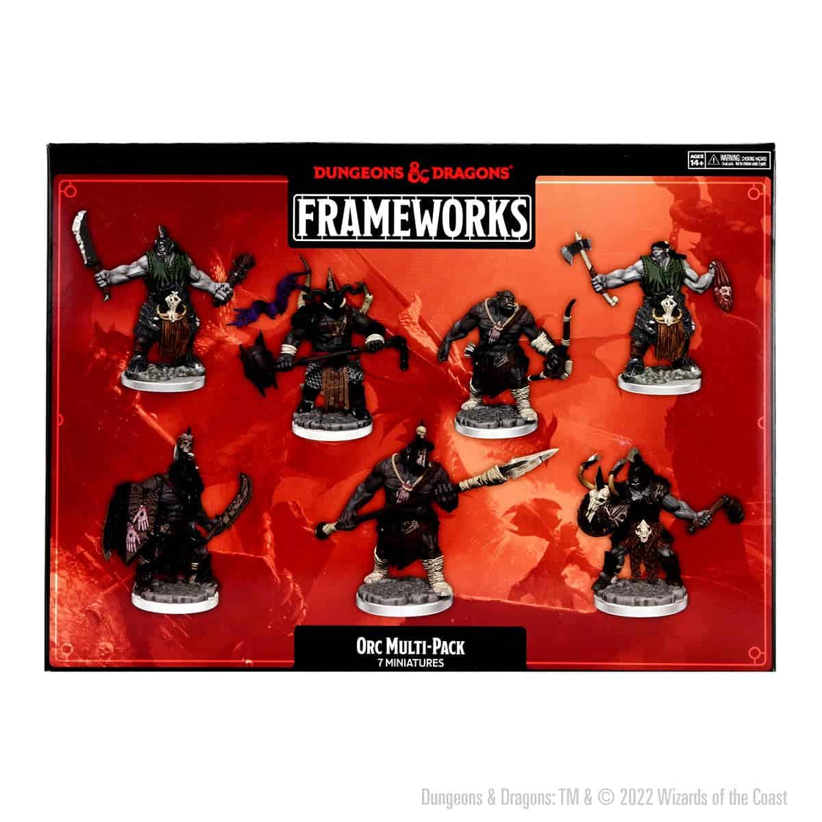 WizKids D&D Frameworks: Orcs - Sin pintar y desarmado