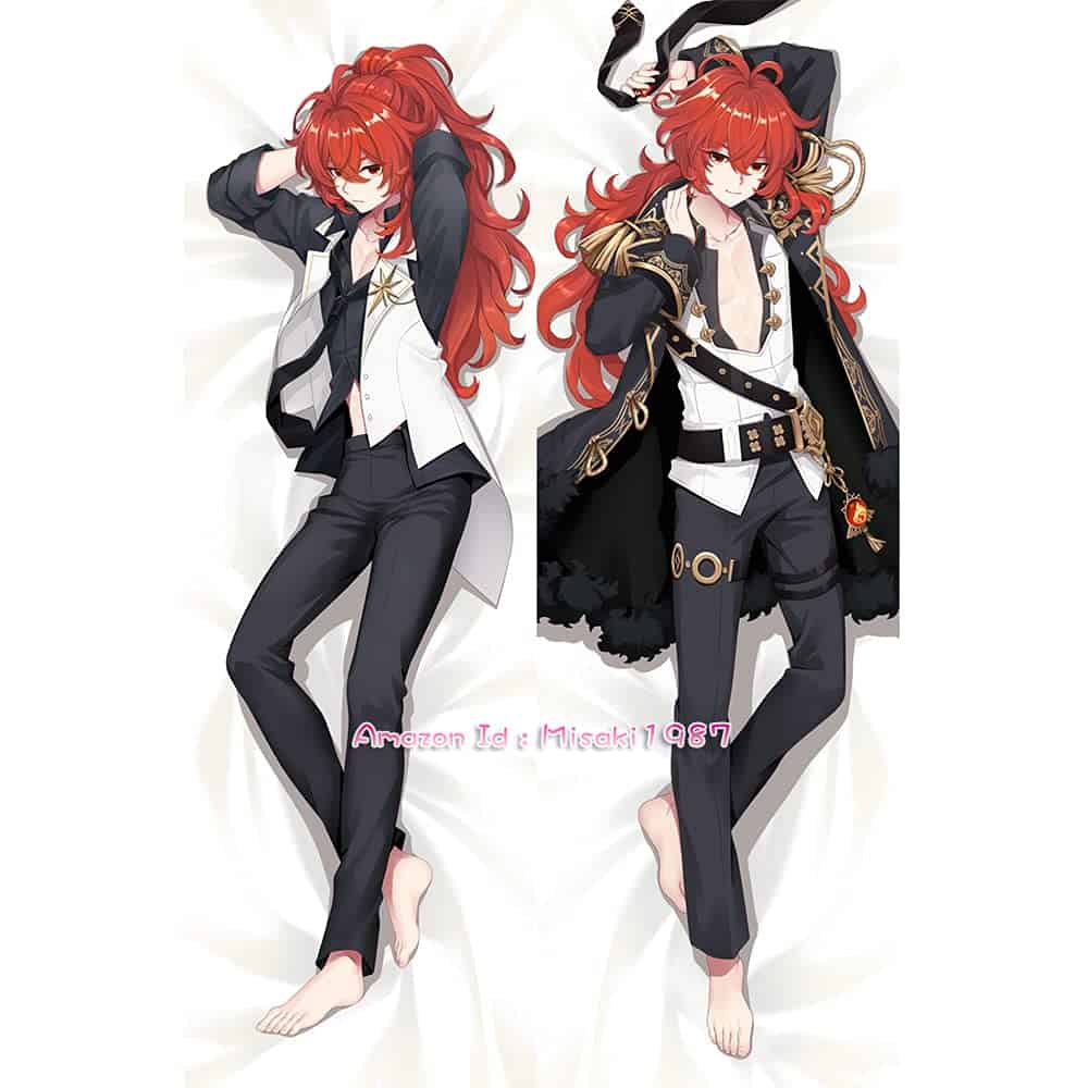 Funda de Almohada Cuerpo Genshin Impact Diluc Anime