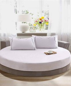 Juego de sábanas de cama de color sólido de 100% algodón,