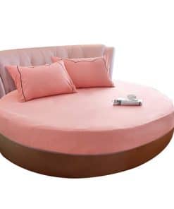 Juego de sábanas de cama de algodón puro de color sólido